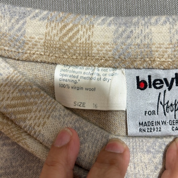 Vintage wool A line skirt with stretch size 16 made in Germany - Picture 4 of 6